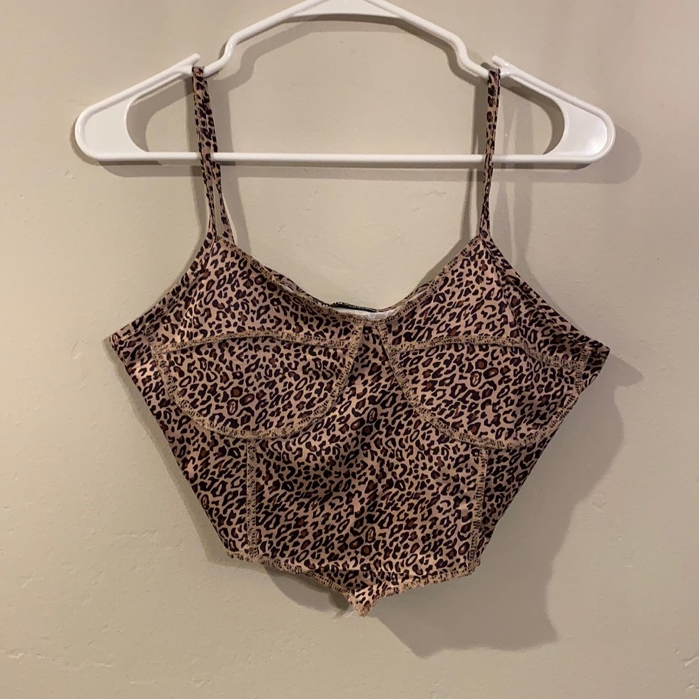 Cheetah print crop top